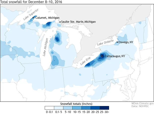 Lake-effect snow buries portions of Buffalo, Great Lakes under feet of snow