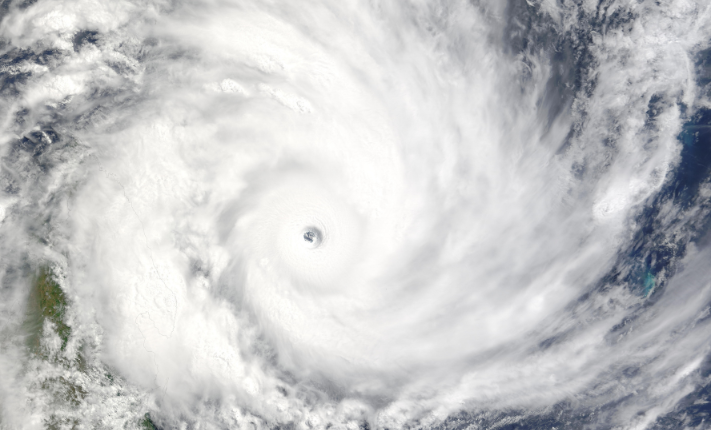 hurricane from satelite view